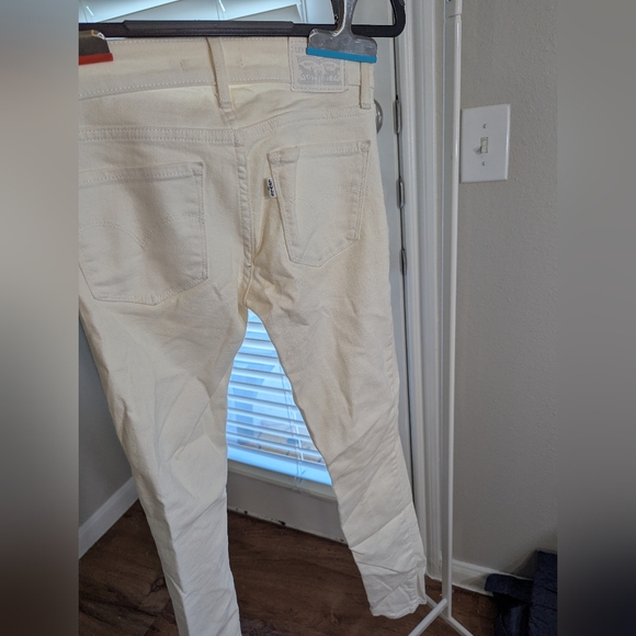 Levi's 711 Skinny White Jeans Size 24 - Picture 7 of 10